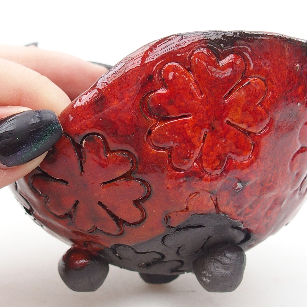 Conchiglia in ceramica 10 x 9,5 x 7 cm , colore rosso