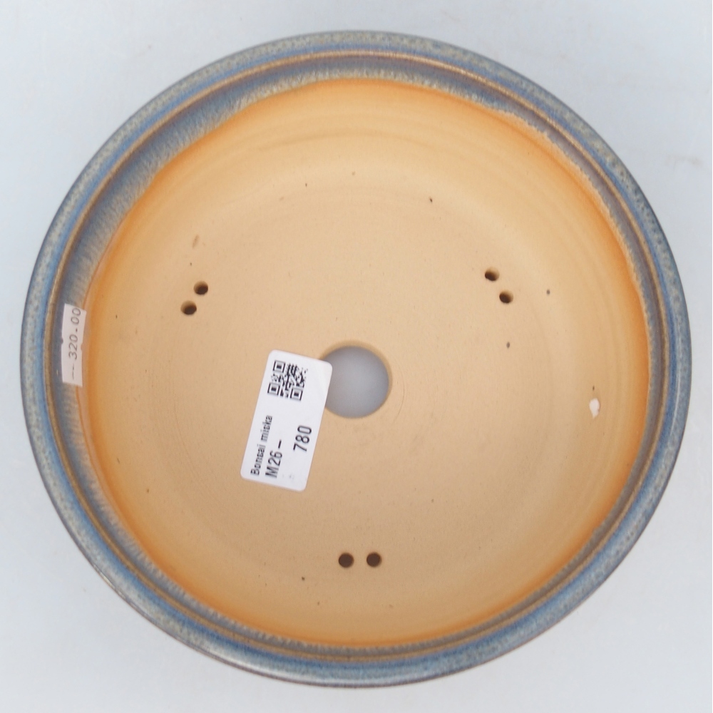 Ciotola bonsai in ceramica 17,5 x 17,5 x 6 cm, colore blu