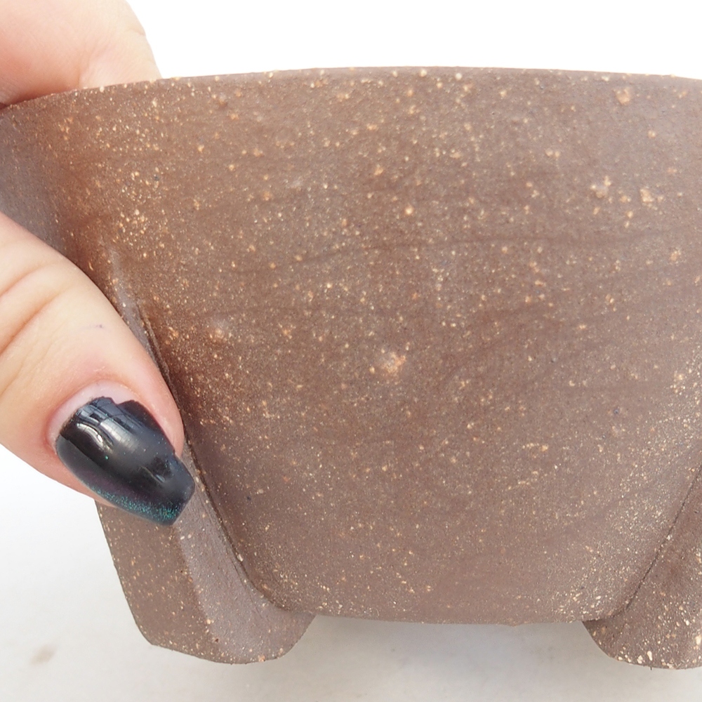 Ciotola per bonsai in ceramica 13,5 x 13,5 x 6,5 cm, marrone