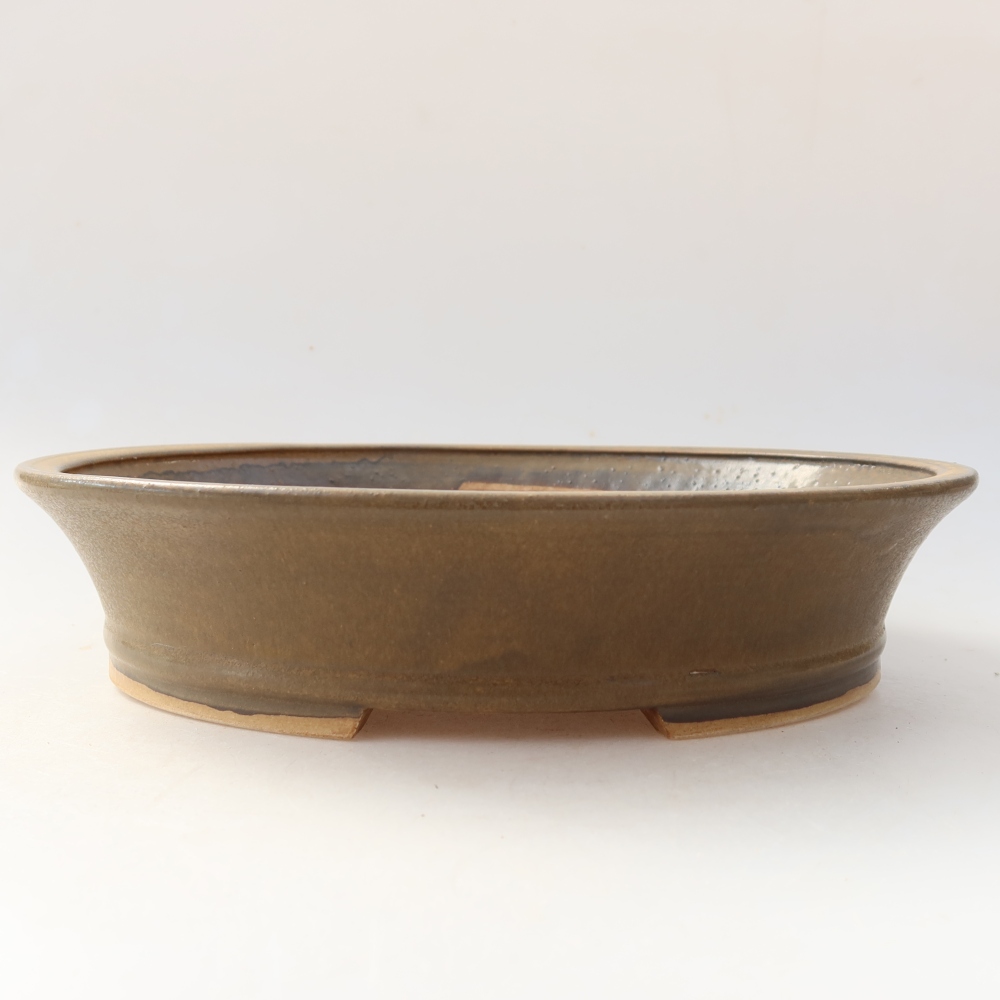 Vaso da bonsai in ceramica 24 x 21,5 x 5,5 cm, colore marrone
