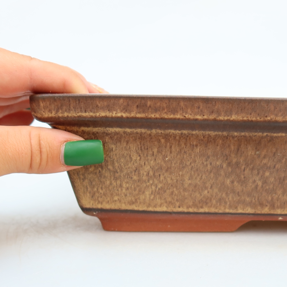 Ciotola in ceramica  25,5 x 19 x 6,5 cm, colore marrone