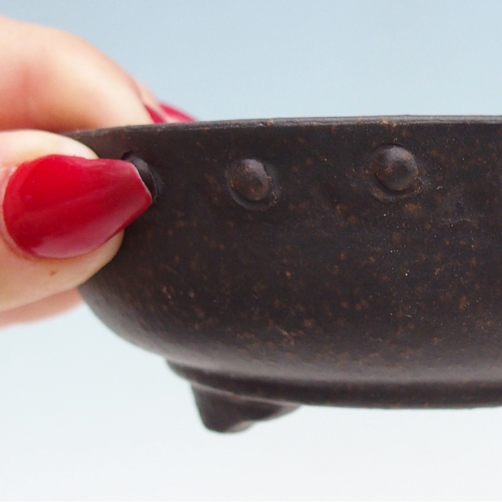 Ciotola bonsai in ceramica 11,5 x 11,5 x 4,5 cm, nero