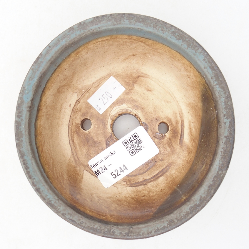 Ciotola bonsai in ceramica 11,5 x 11,5 x 5 cm, colore blu