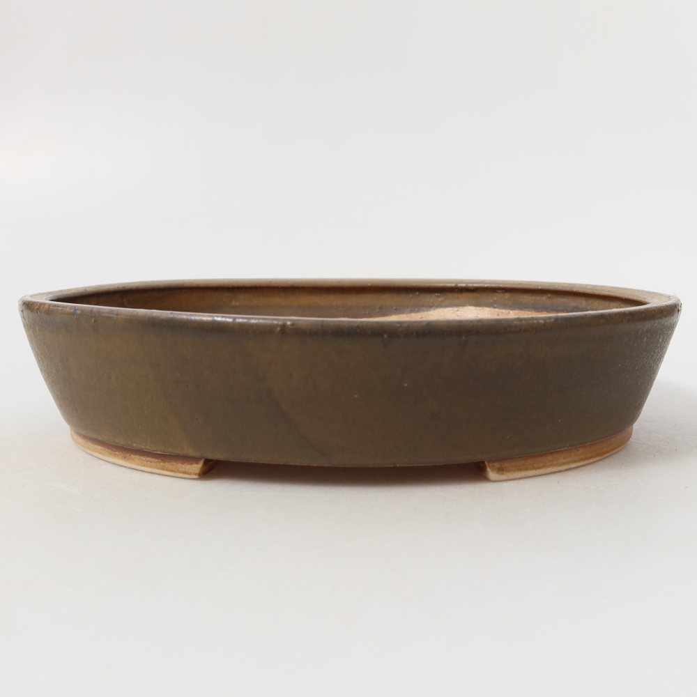 Ciotola bonsai in ceramica 21 x 19 x 4,5 cm, marrone