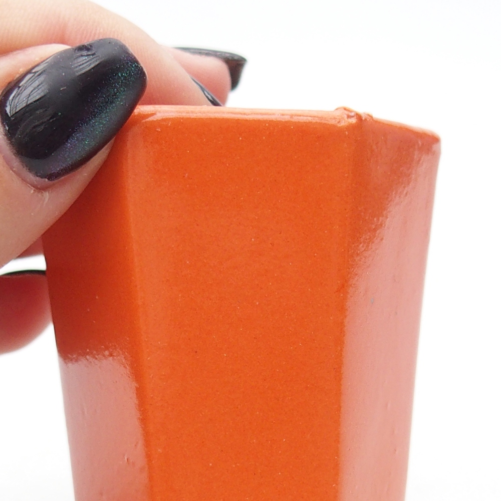 Ciotola per mini bonsai 5 x 4,5 x 6,5 cm, arancione