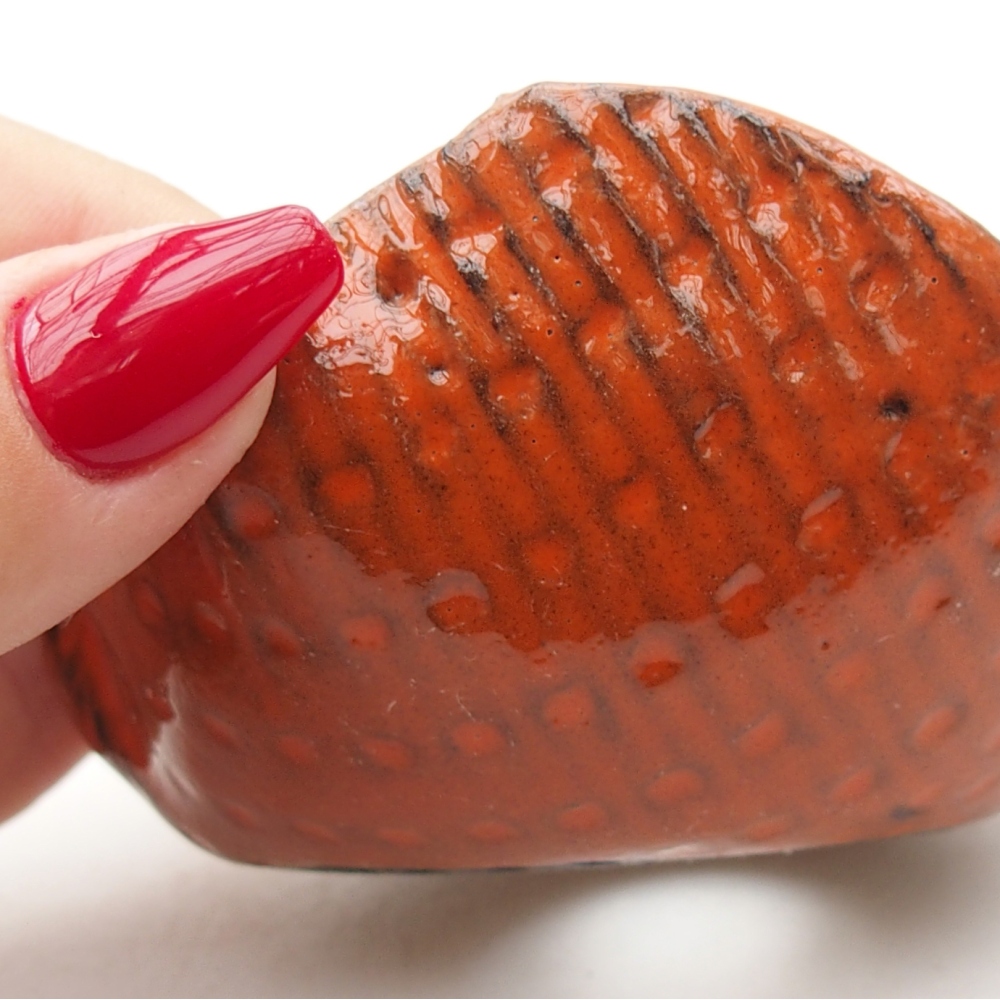 Conchiglia in ceramica 8,5 x 8,5 x 5 cm , colore arancione