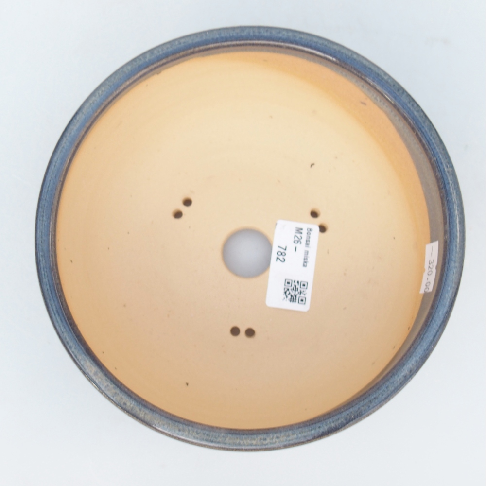 Ciotola per bonsai in ceramica 16,5 x 16,5 x 6 cm, colore blu