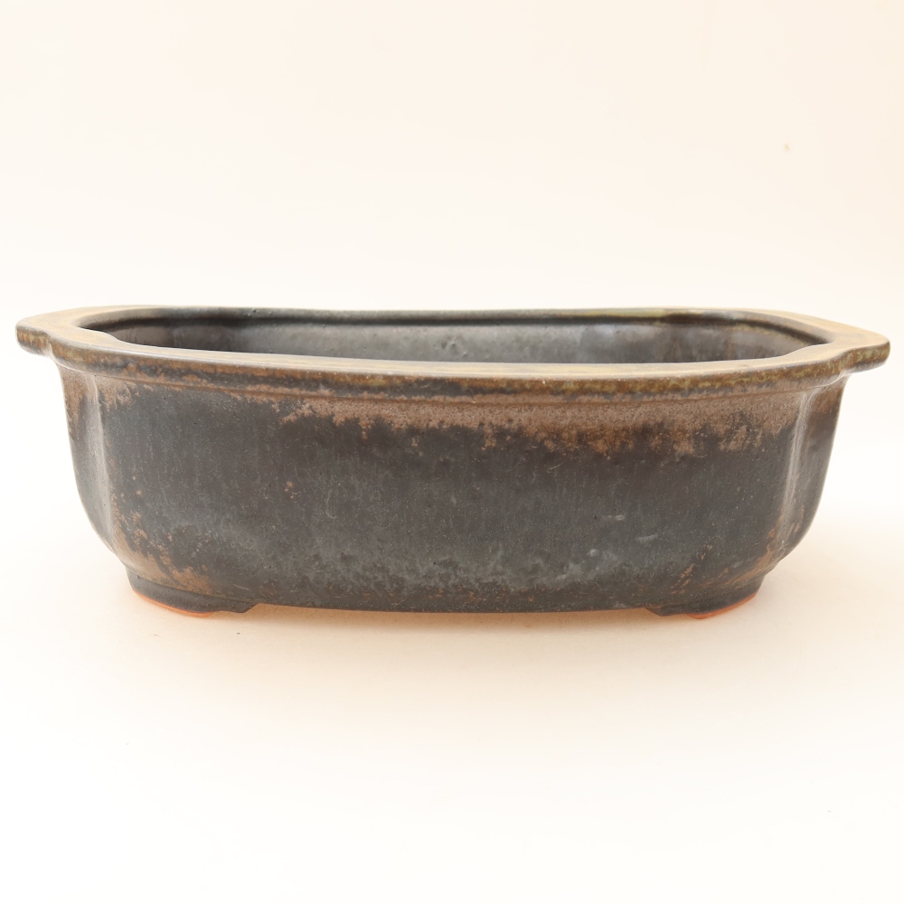 Vaso da bonsai in ceramica 24,5 x 21 x 7,5 cm, colore marrone