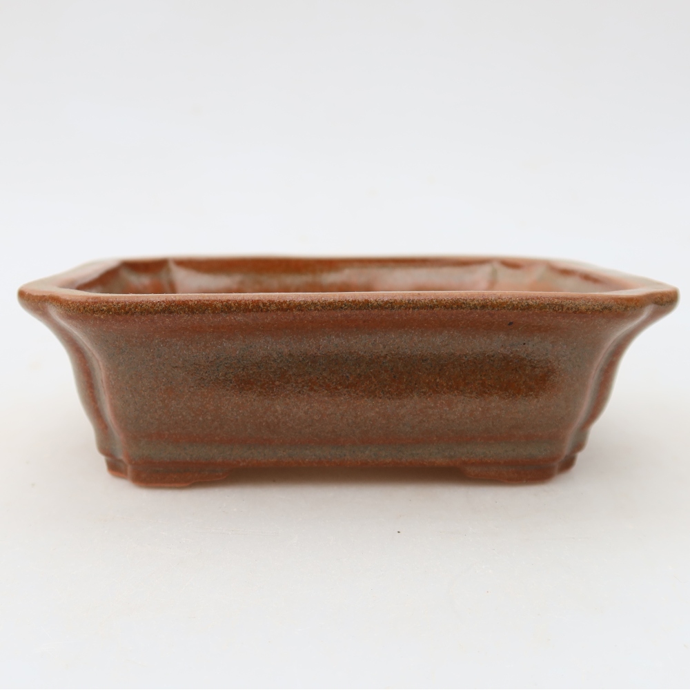 Ciotola per bonsai in ceramica 13 x 10 x 4 cm, marrone