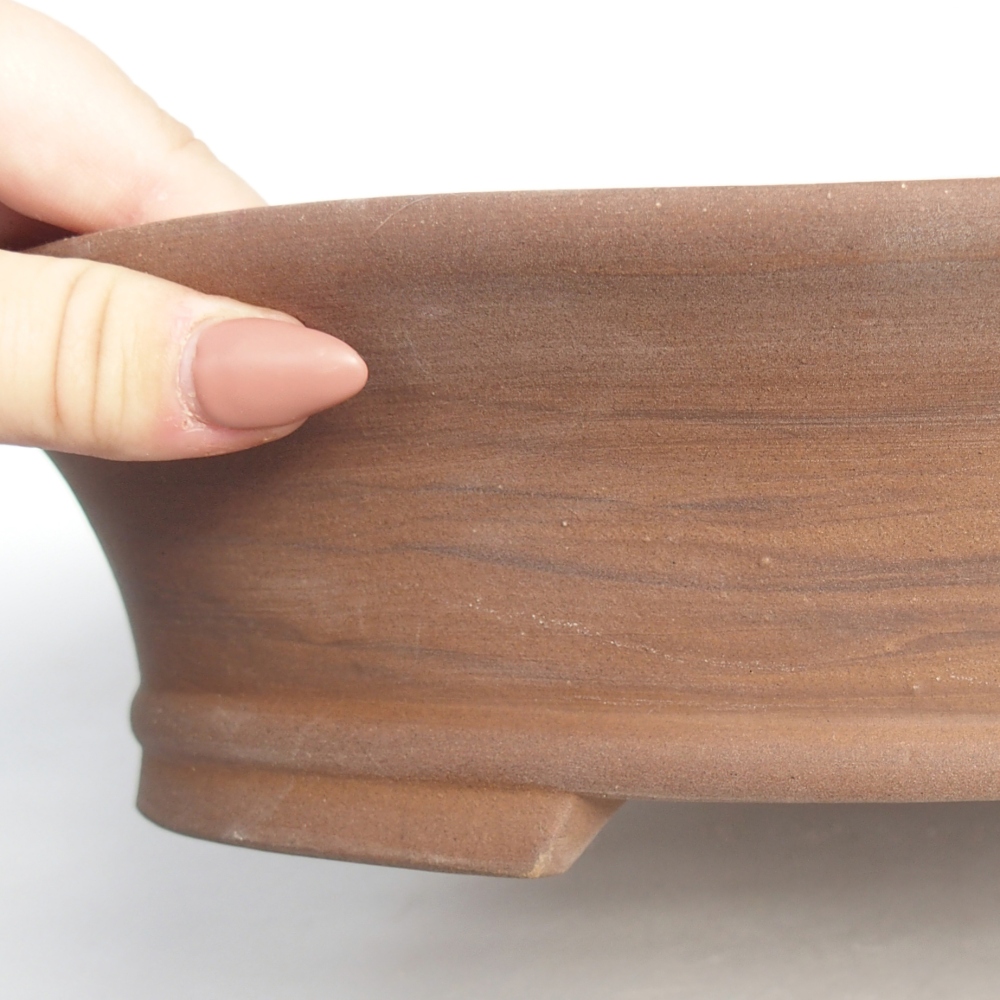 Ciotola per bonsai in ceramica 32 x 29 x 7 cm, marrone