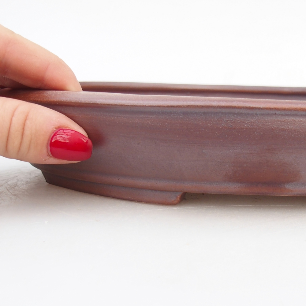 Ciotola bonsai in ceramica 24 x 20 x 4 cm, colore metallo