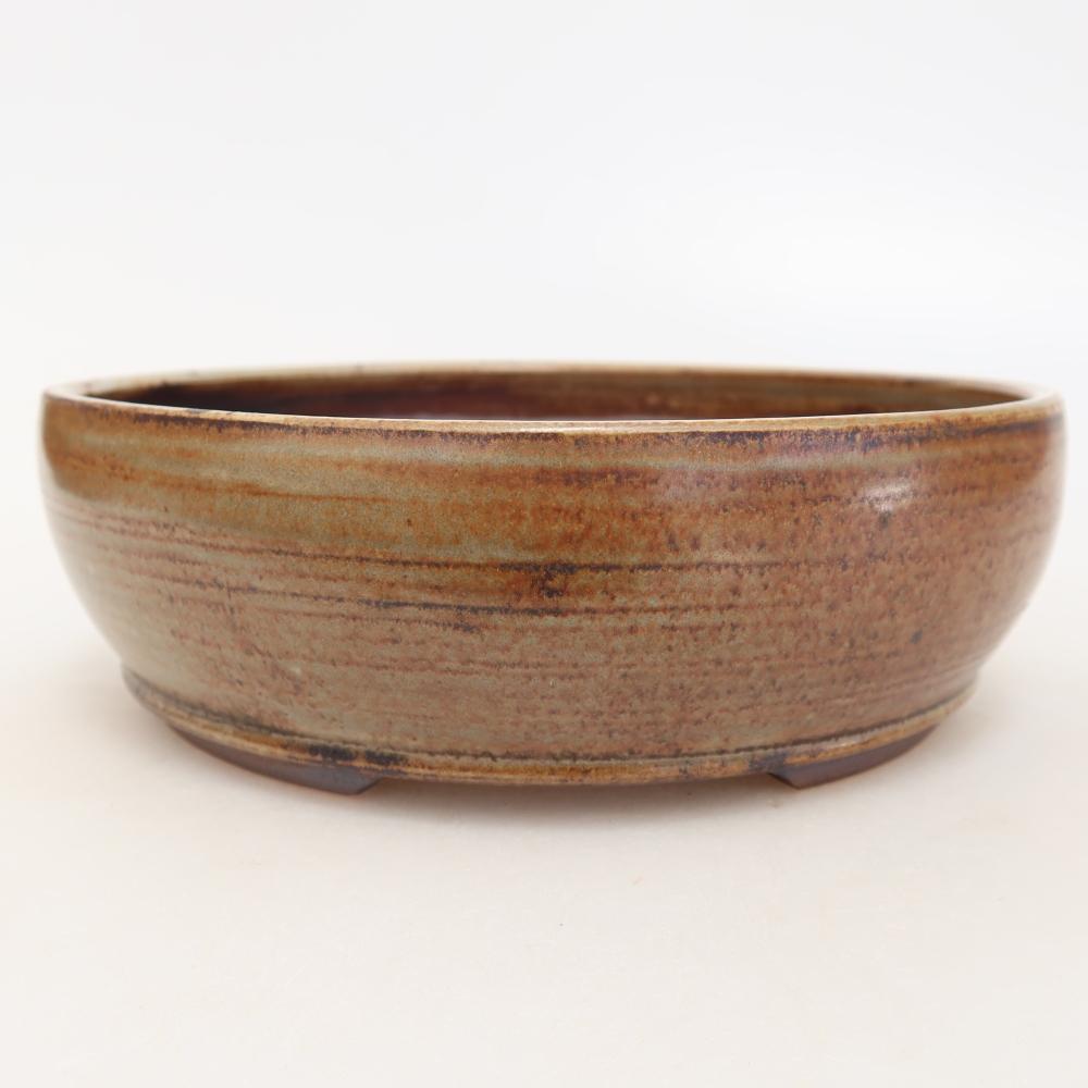 Vaso da bonsai in ceramica 17 x 17 x 5,5 cm, colore marrone