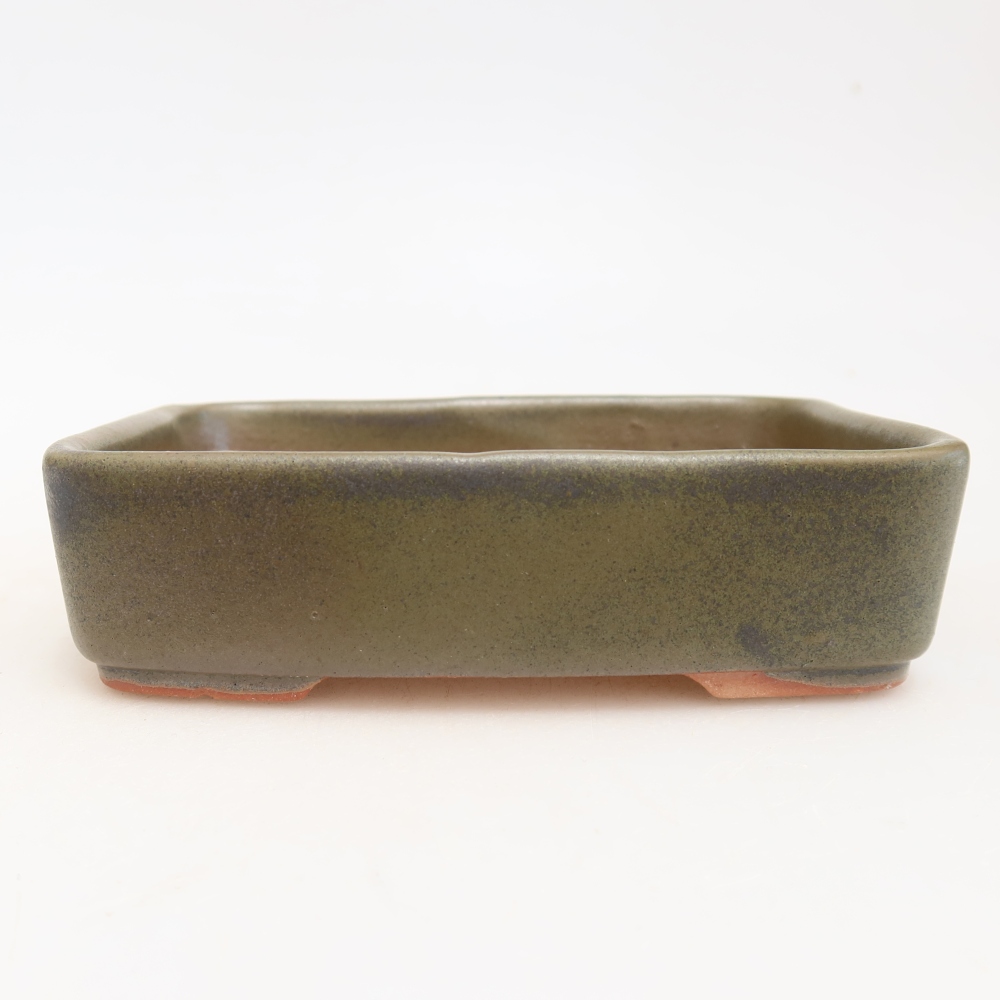 Vaso da bonsai in ceramica 13 x 9,5 x 3,5 cm, colore verde