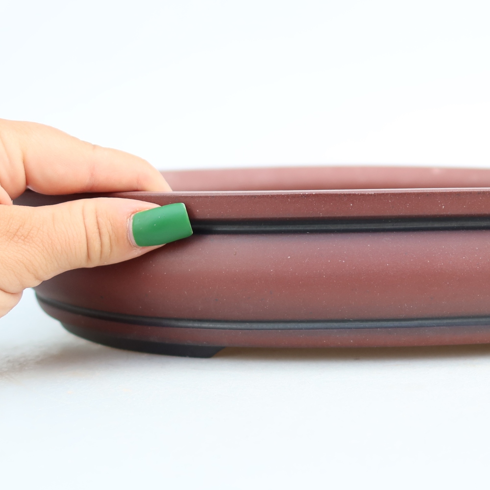 Ciotola in ceramica  31 x 23,5 x 5,5 cm, colore mattone