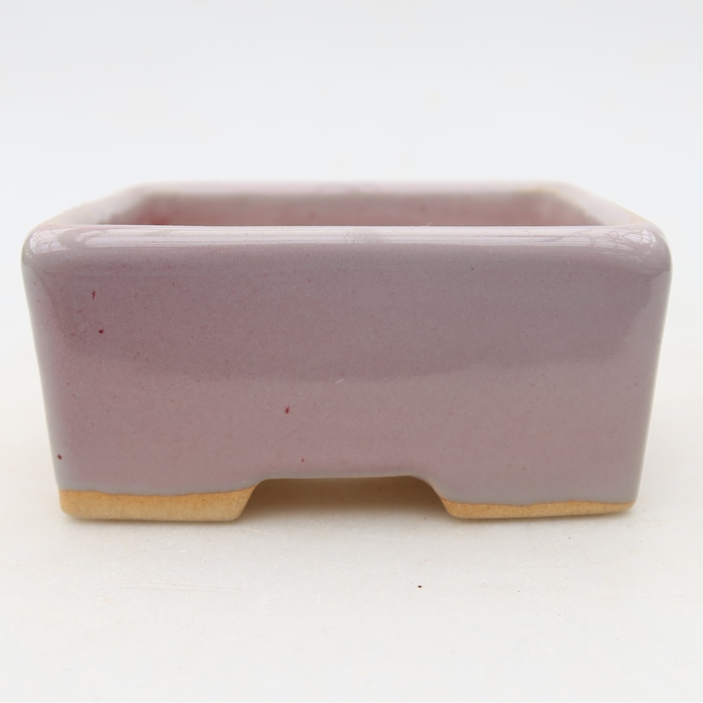 Vaso da bonsai in ceramica 8,5 x 7 x 4 cm, colore viola