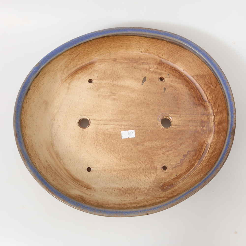 Ciotola bonsai in ceramica 31,5 x 27,5 x 6 cm, colore blu
