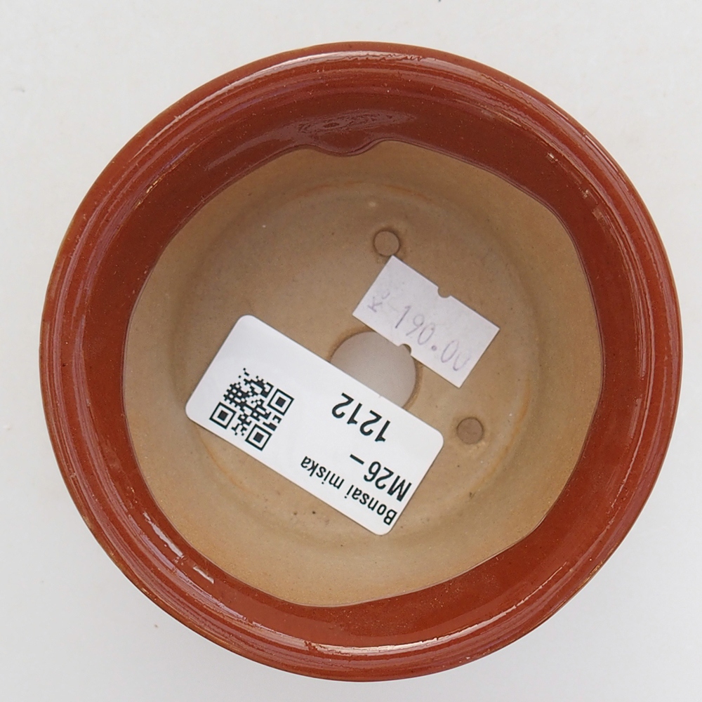 Ciotola per bonsai in ceramica 9 x 9 x 5 cm, marrone