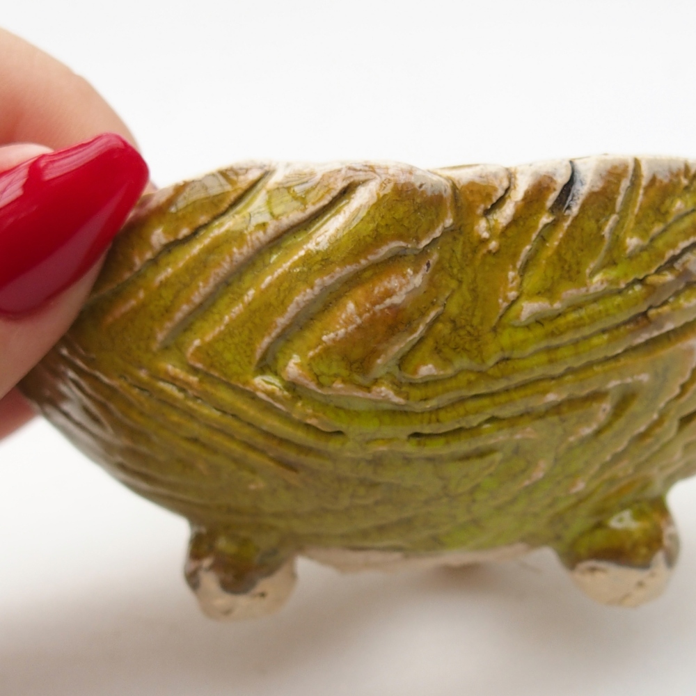 Conchiglia in ceramica 9 x 8,5 x 5 cm , giallo