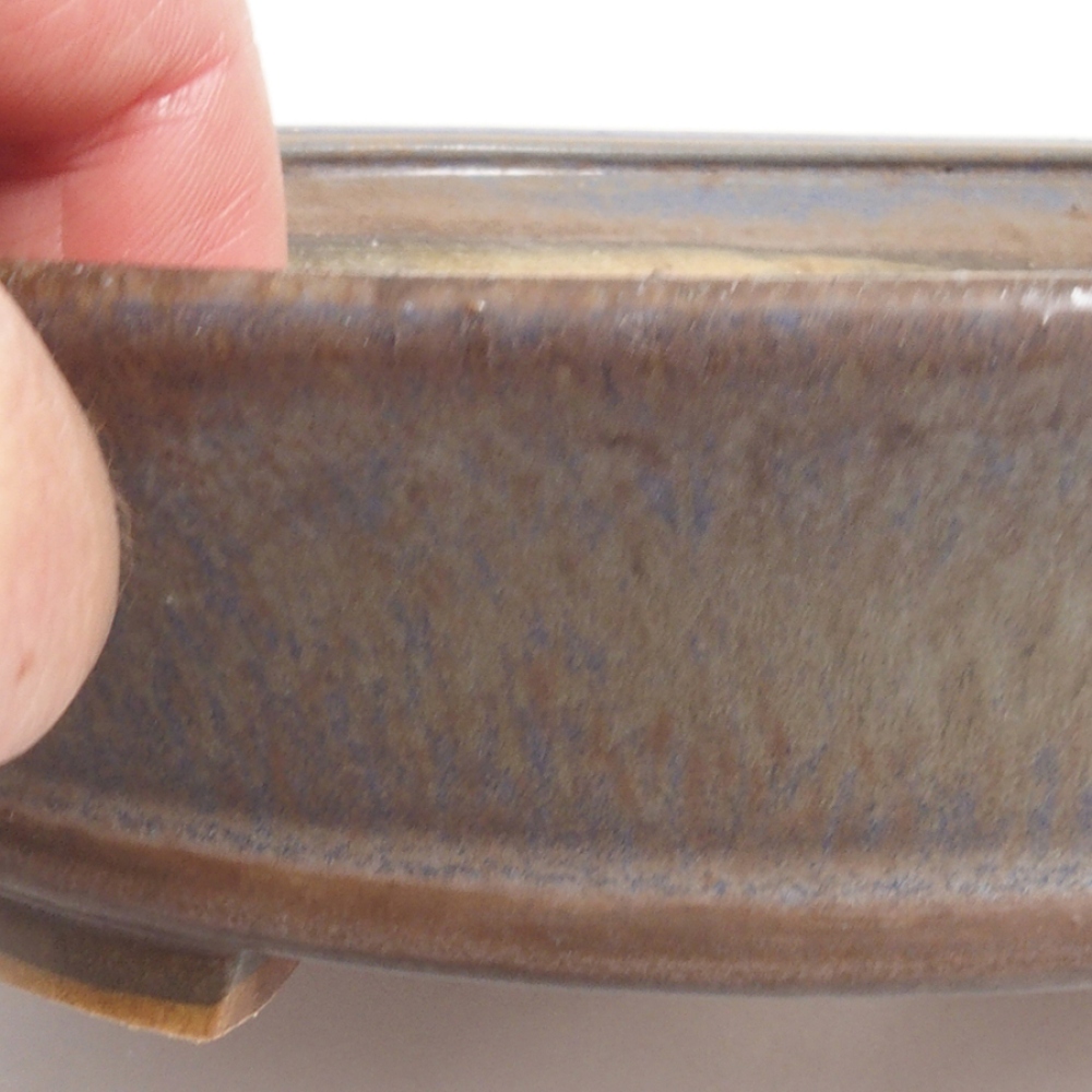 Ciotola per bonsai in ceramica 10 x 8,5 x 4 cm, marrone