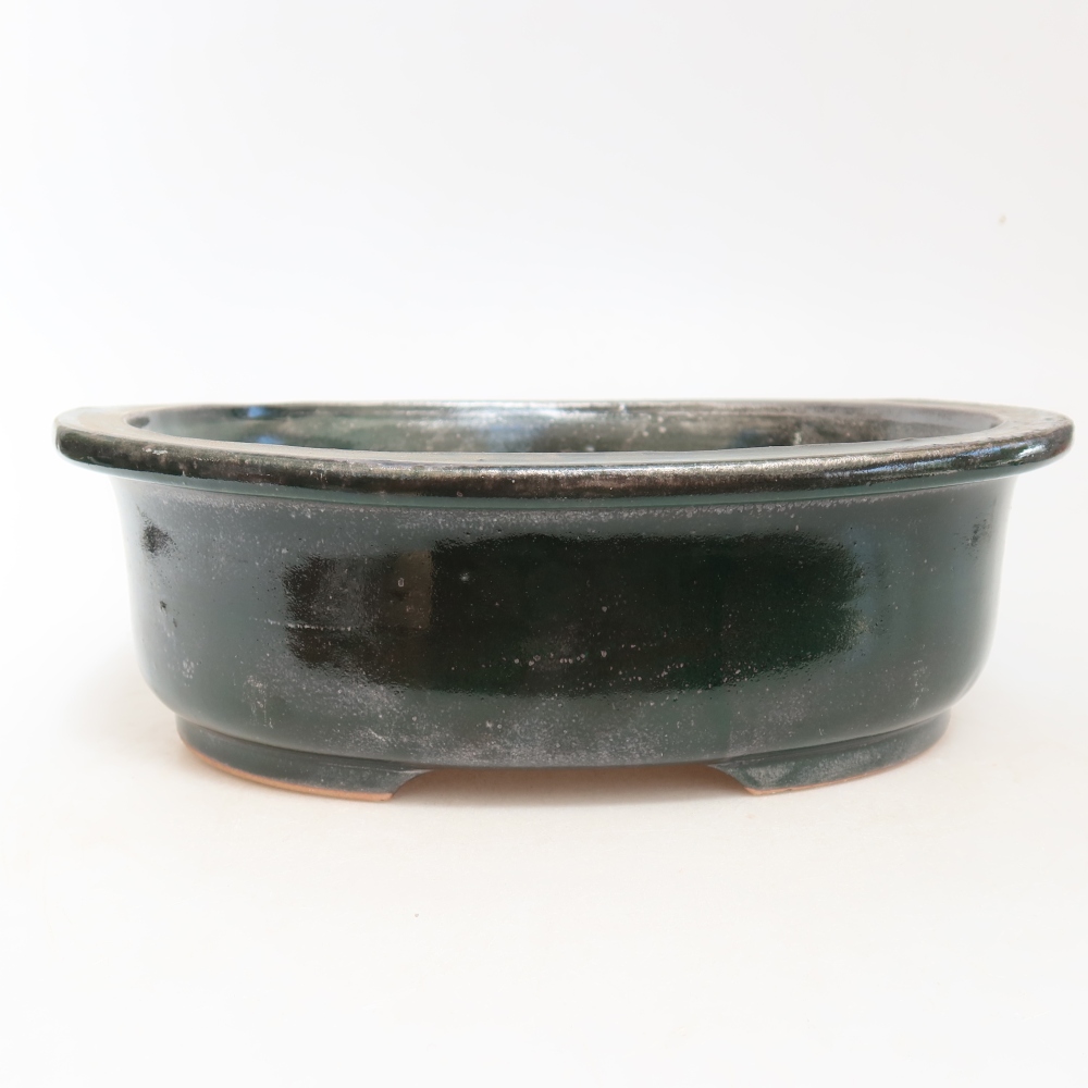 Ciotola bonsai in ceramica 26 x 22 x 8 cm, verde