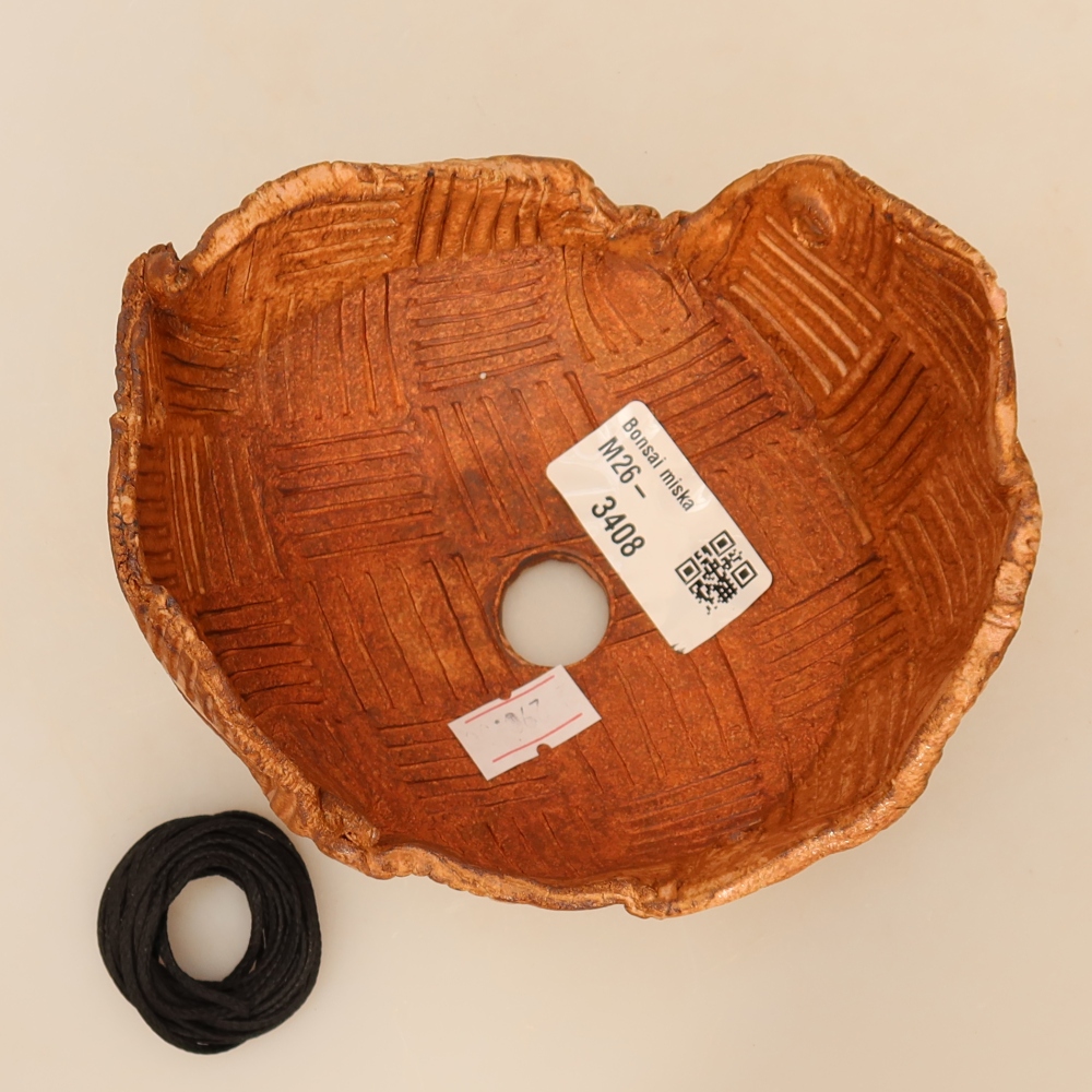 Contenitore in ceramica per Kokedama 12 x 12 x 8 cm, colore rosa