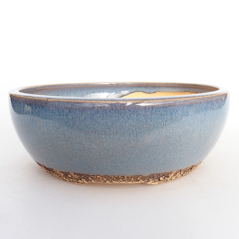Ciotola bonsai in ceramica 17,5 x 17,5 x 6 cm, colore blu