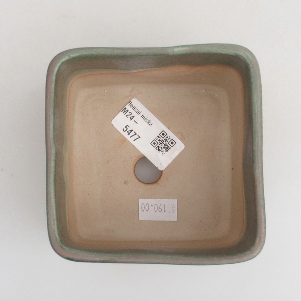Ciotola per bonsai in ceramica 10 x 10 x 8 cm, verde