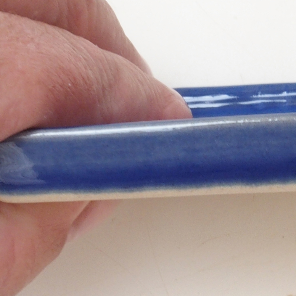 Vaso bonsai quadrato S - 8 x 8 x 1 cm - blu