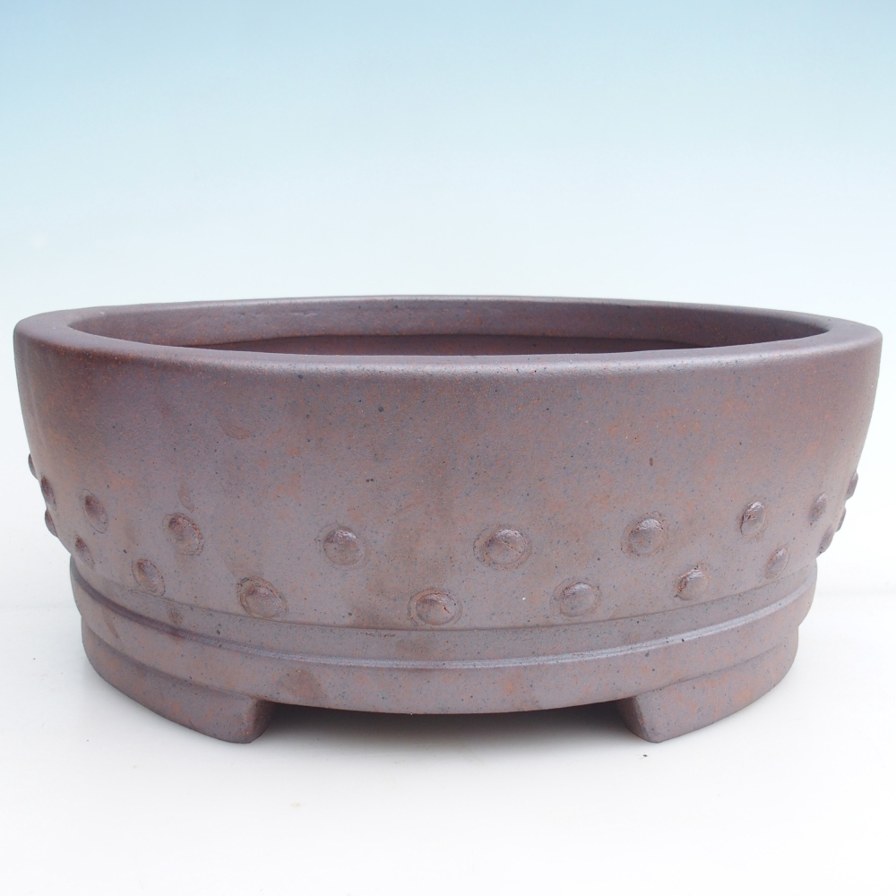 Ciotola bonsai in ceramica 31,5 x 31,5 x 12 cm, colore metallo