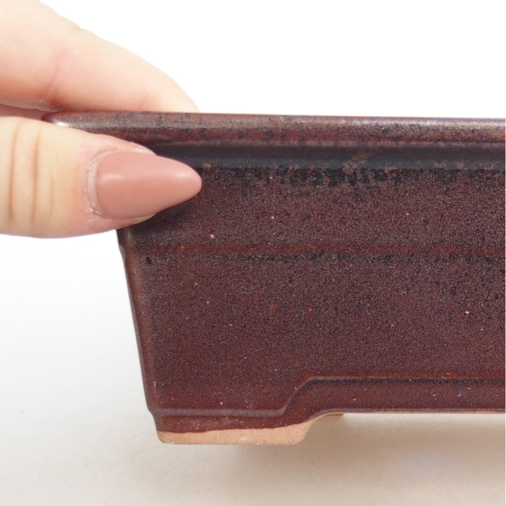 Ciotola bonsai in ceramica 26 x 26 x 8 cm, colore rosso