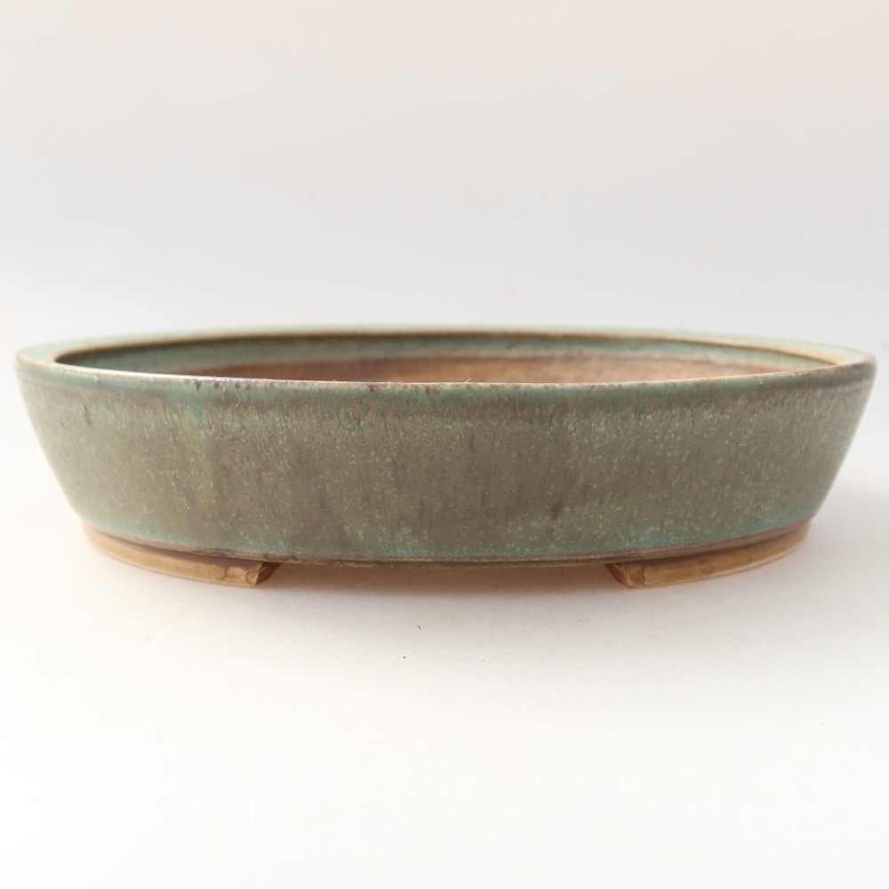 Ciotola bonsai in ceramica 21 x 19 x 4,5 cm, verde