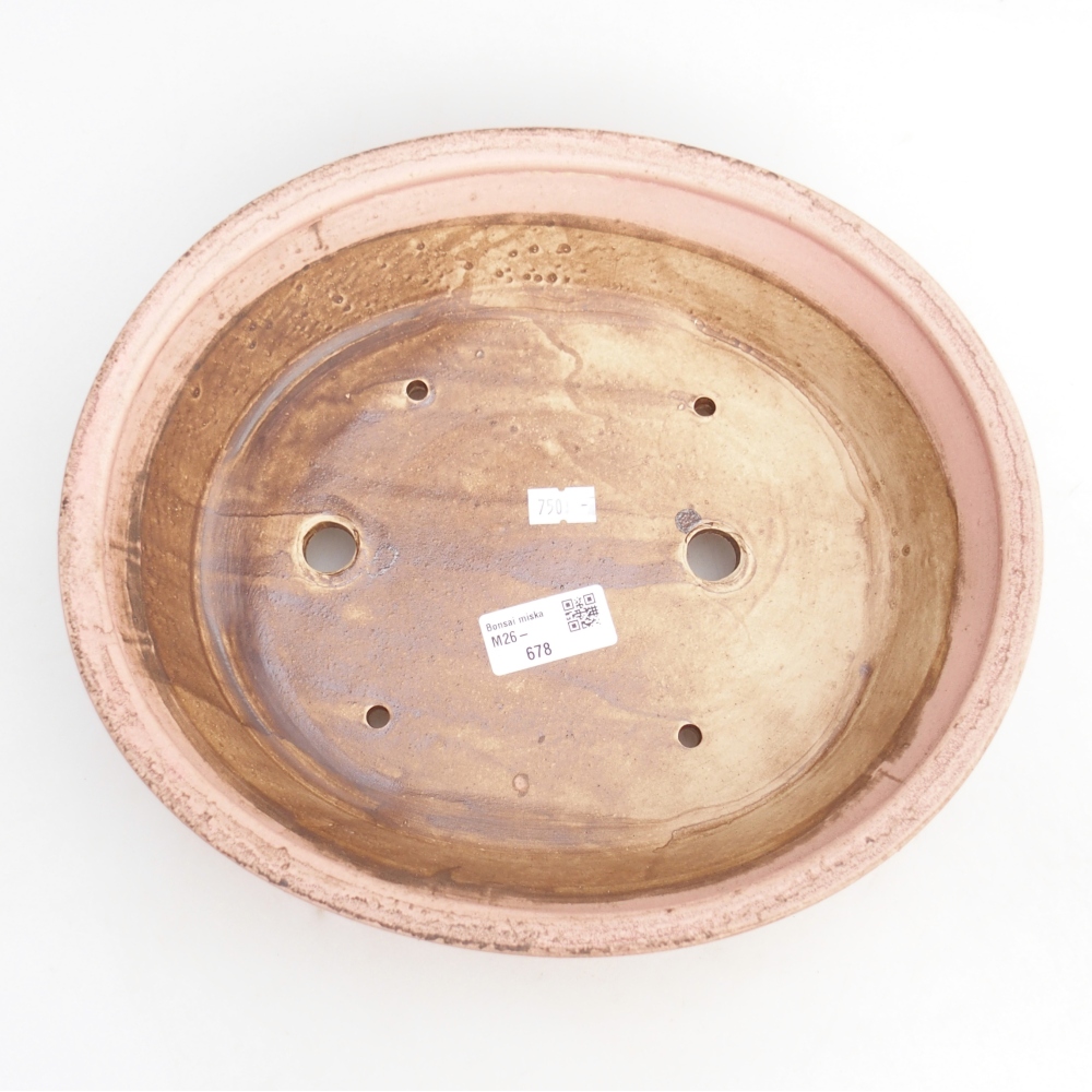 Ciotola bonsai in ceramica 28 x 25 x 6 cm, rosa