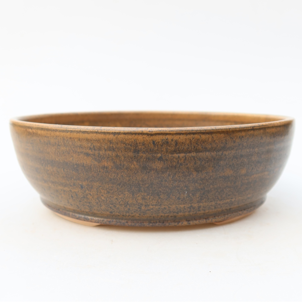 Vaso da bonsai in ceramica 19 x 19 x 6 cm, colore marrone