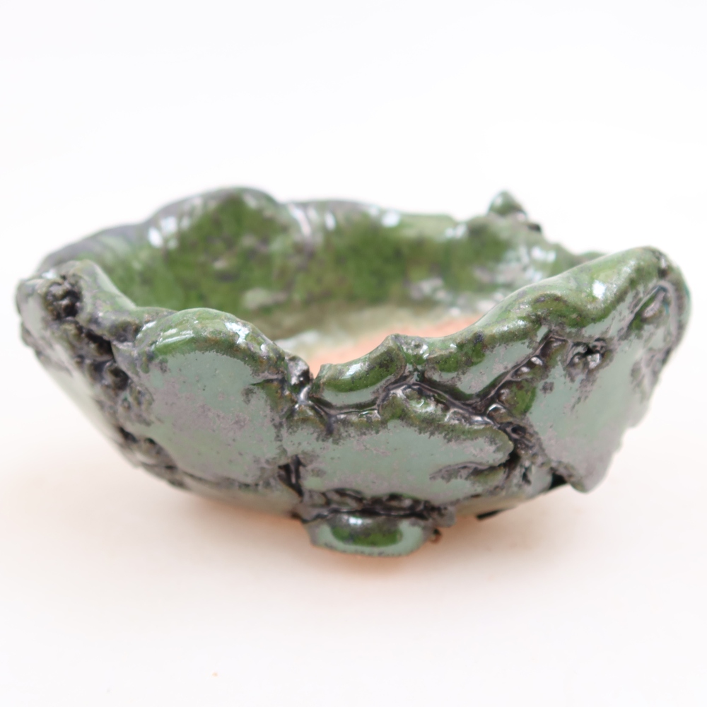 Guscio in ceramica  10 x 8,5 x 5 cm, colore verde