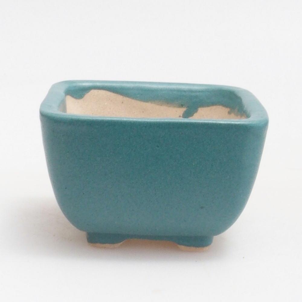 Ciotola bonsai in ceramica 6,5 x 5,5 x 4 cm, colore blu