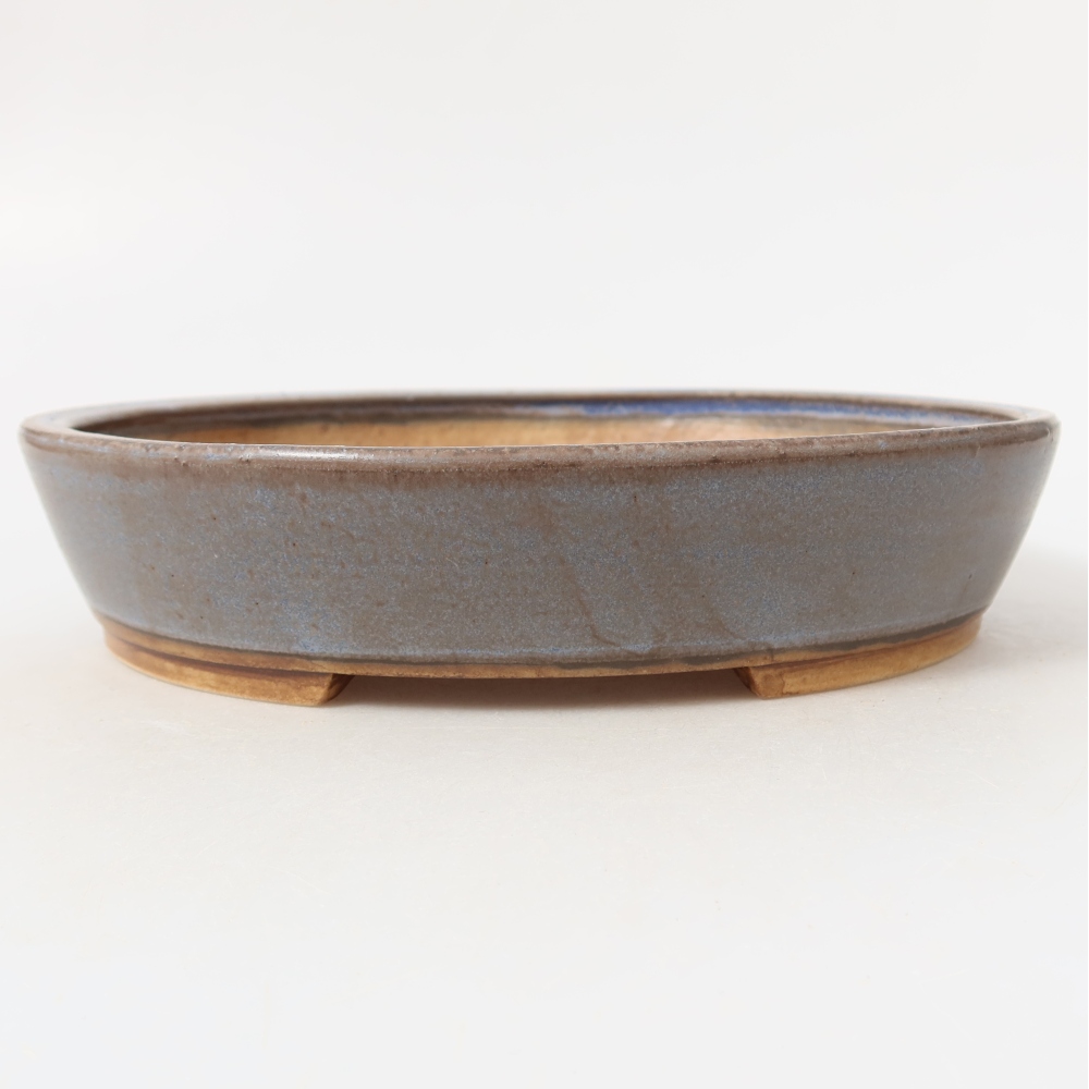 Vaso da bonsai in ceramica 21 x 19 x 4,5 cm, colore blu