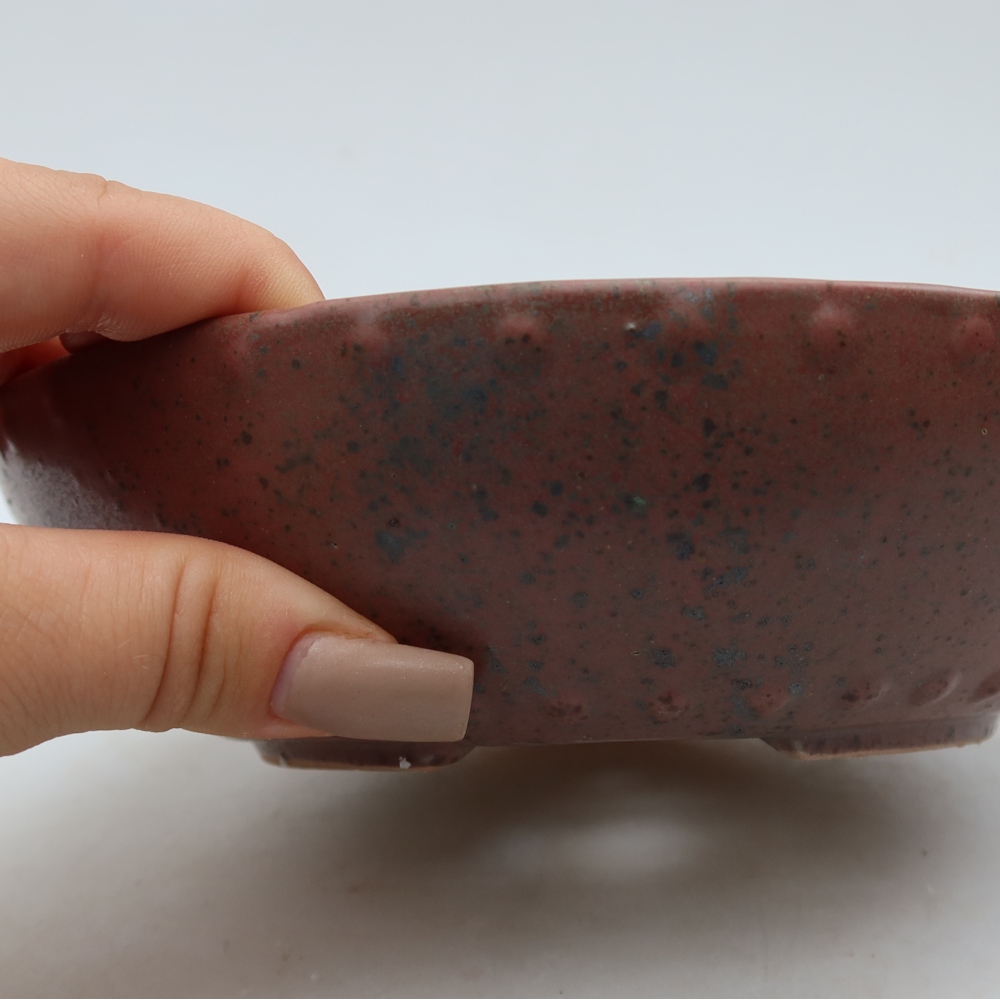 Ciotola bonsai in ceramica 17,5 x 17,5 x 5 cm, rosa