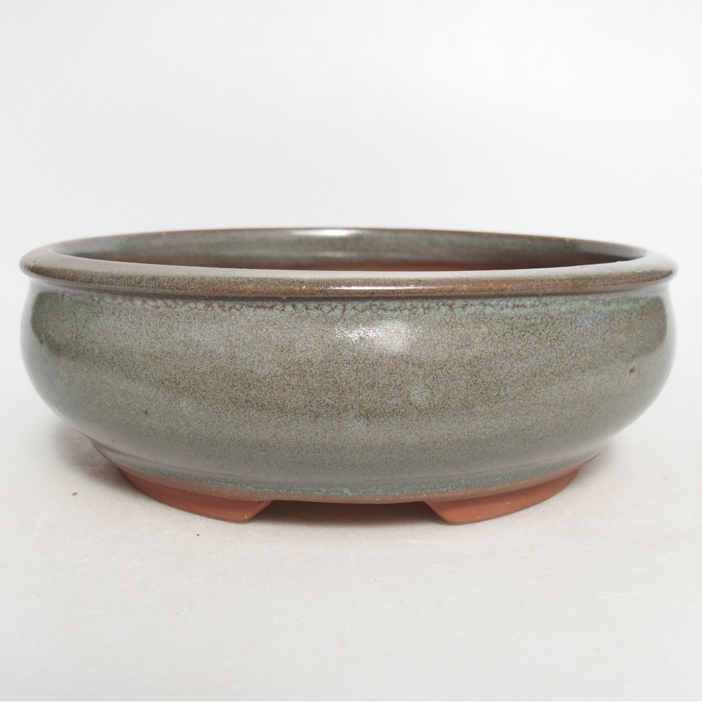 Ciotola per bonsai in ceramica 16,5 x 16,5 x 5,5 cm, verde