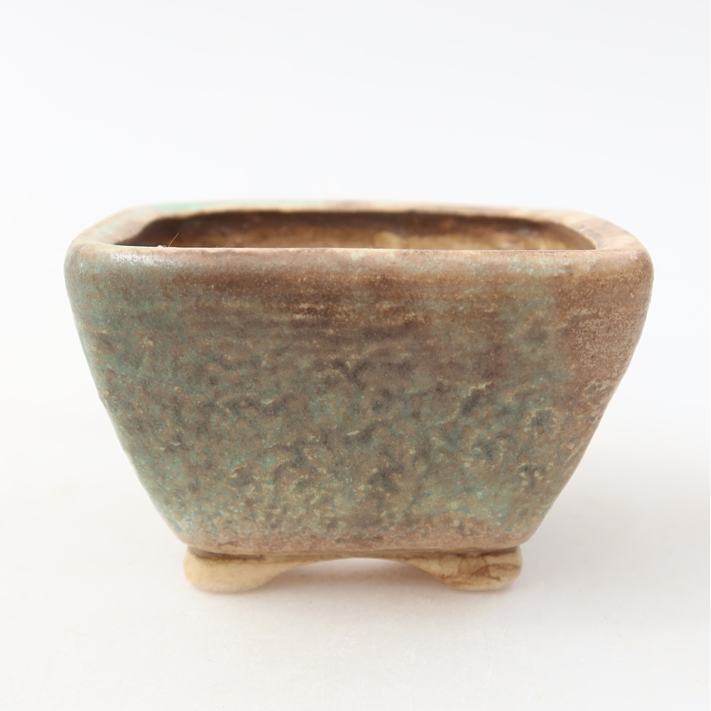 Ciotola per bonsai in ceramica 6 x 6 x 4 cm, verde
