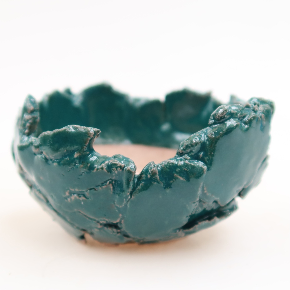 Conchiglia in ceramica 9 x 8 x 5 cm , colore verde