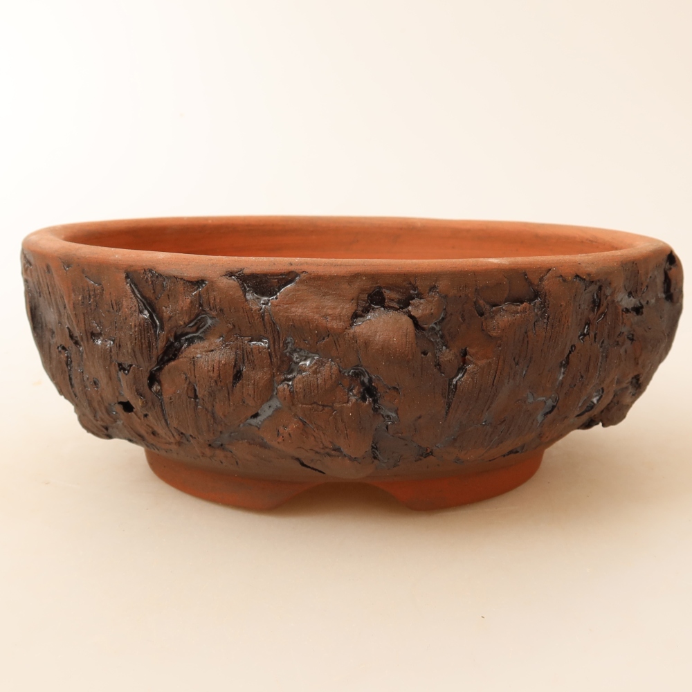 Ciotola per bonsai in ceramica 16,5 x 16,5 x 6 cm, marrone