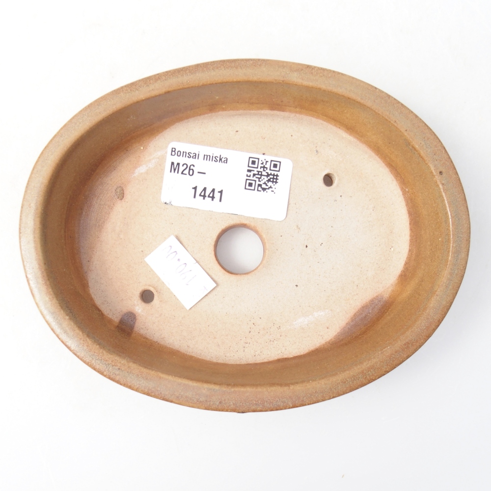 Ciotola per bonsai in ceramica 13 x 10,5 x 3 cm, marrone