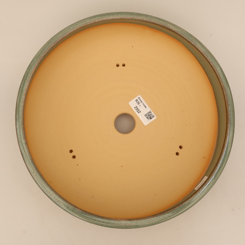Vaso da bonsai in ceramica 26,5 x 26,5 x 7 cm, colore verde