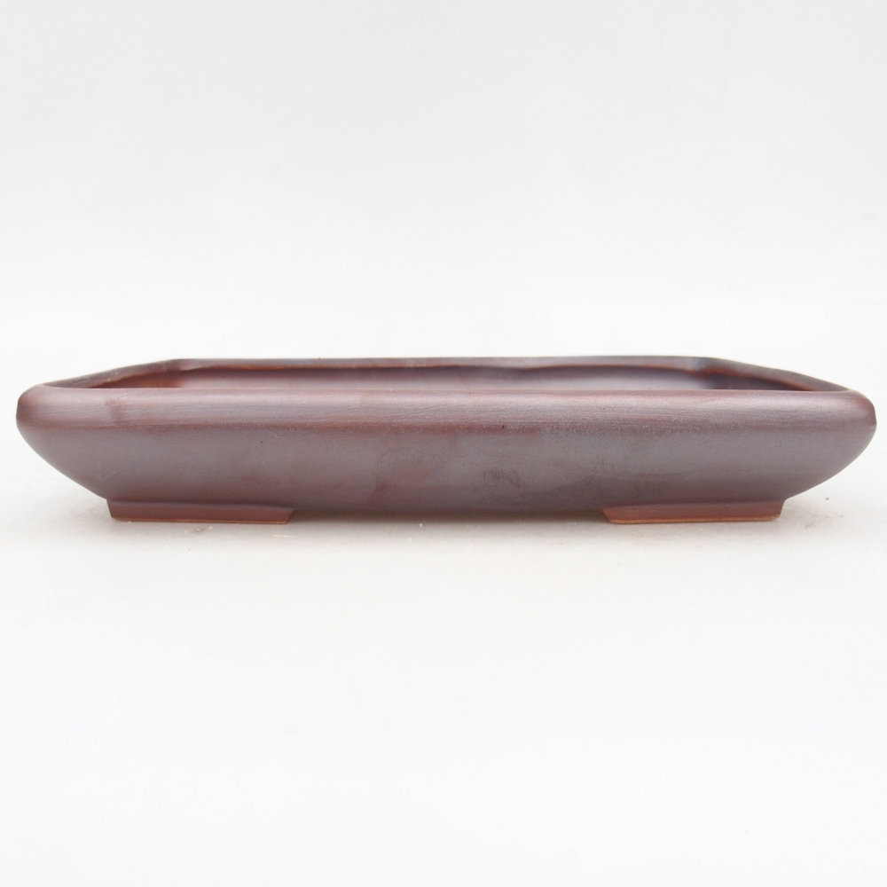 Ciotola bonsai in ceramica 24 x 17,5 x 4 cm, colore metallo