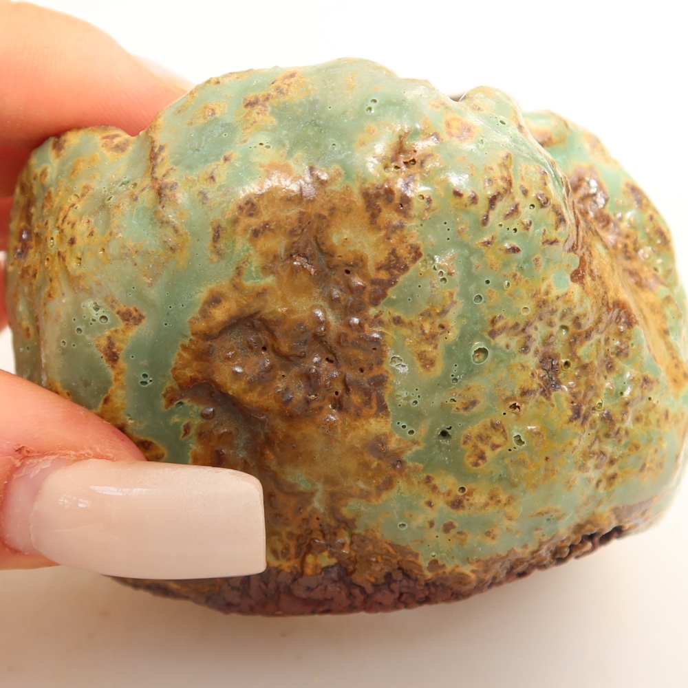 Guscio in ceramica  7 x 7 x 6 cm, colore verde