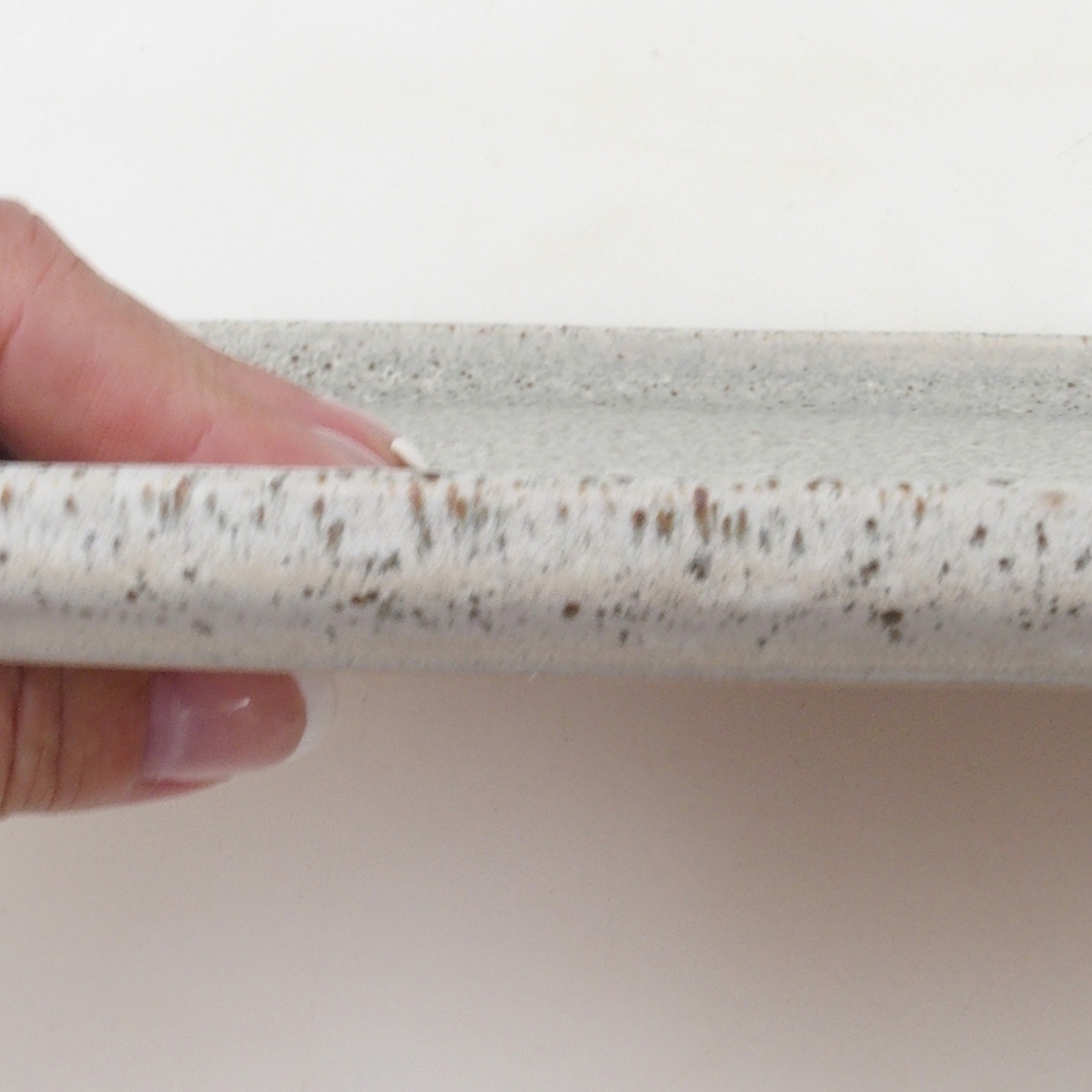 Piattino in ceramica H07 - 28 x 19 x 1,5 cm - beige