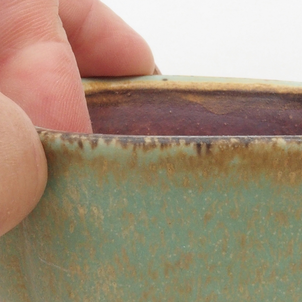 Ciotola per bonsai in ceramica 10 x 8,5 x 4 cm, marrone