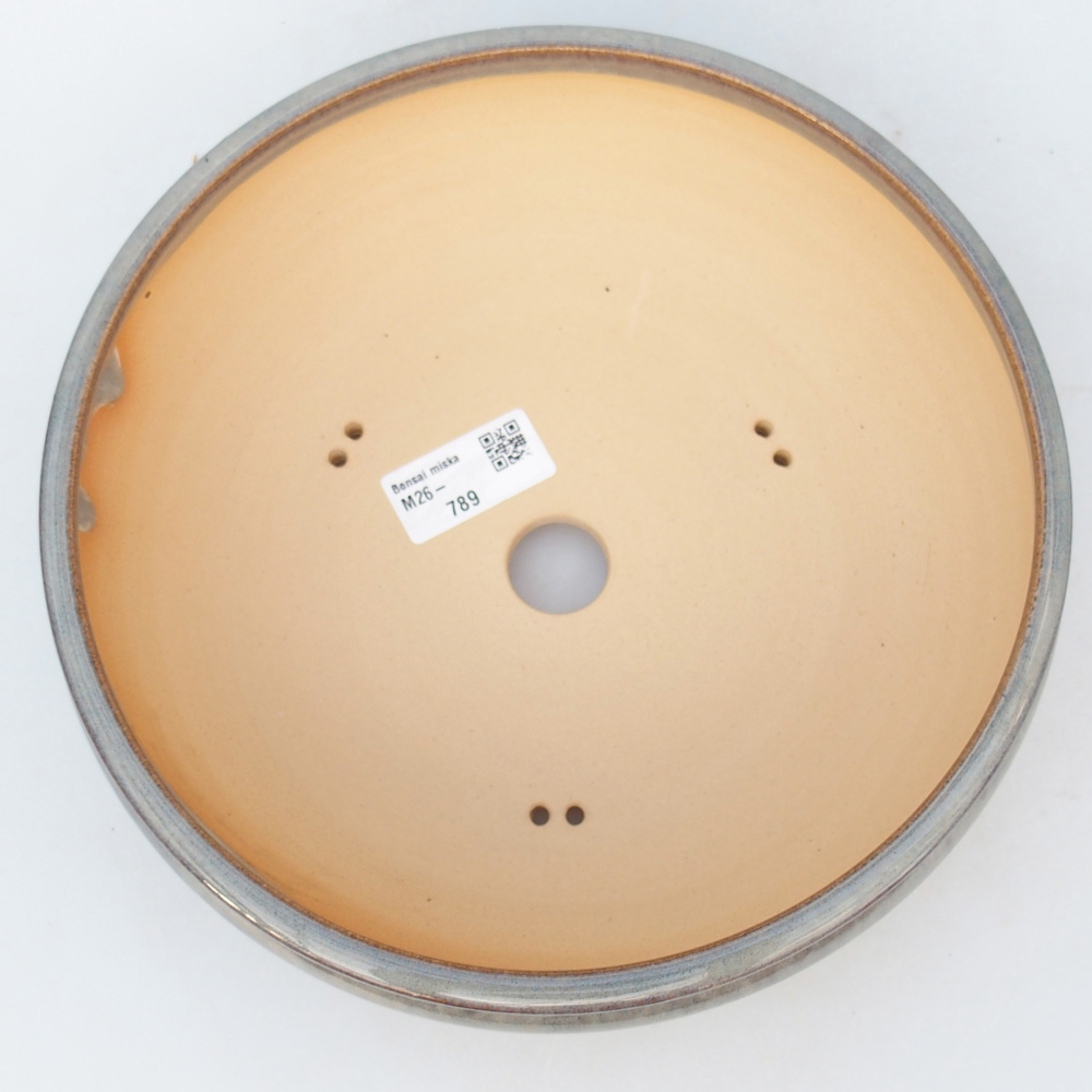 Ciotola bonsai in ceramica 22 x 22 x 7,5 cm, grigio