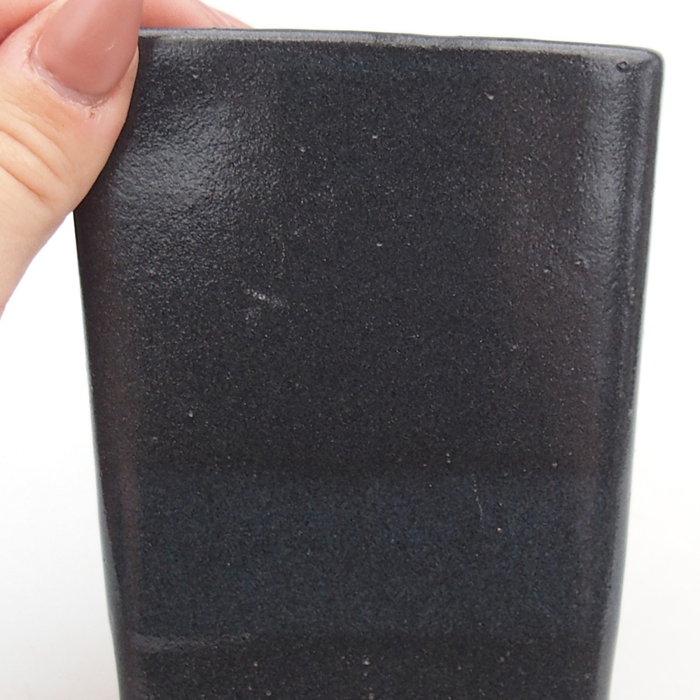 Ciotola bonsai in ceramica 8,5 x 8,5 x 11,5 cm, grigio