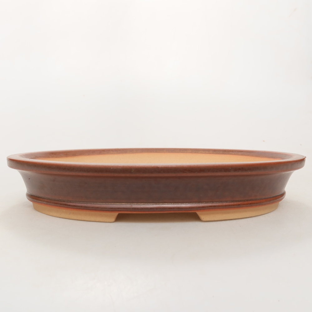 Ciotola in ceramica  21 x 15 x 4 cm, colore marrone